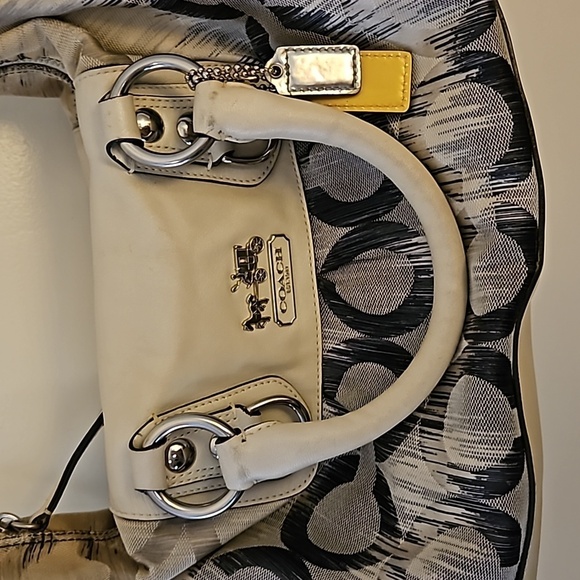 VTG 1990s Coach Large Signature Logo Satchel Handbag - Picture 5 of 13